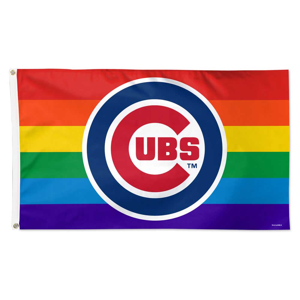 Chicago Cubs Banner Pinstripe Throwback Logo