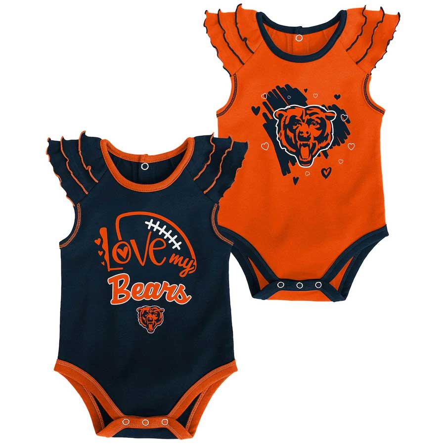 Chicago Bears Newborn Touchdown 2-Pack Creeper Set 0-3 Months