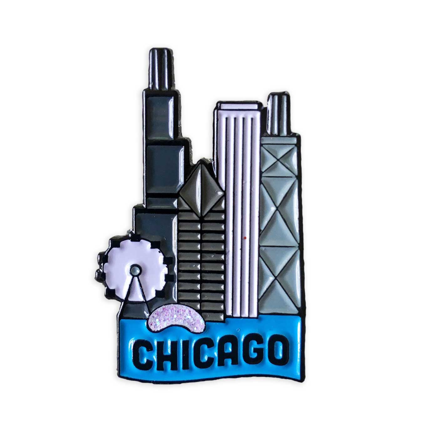 Official skyline Chicago Cubs White Sox Bears Bulls Blackhawks