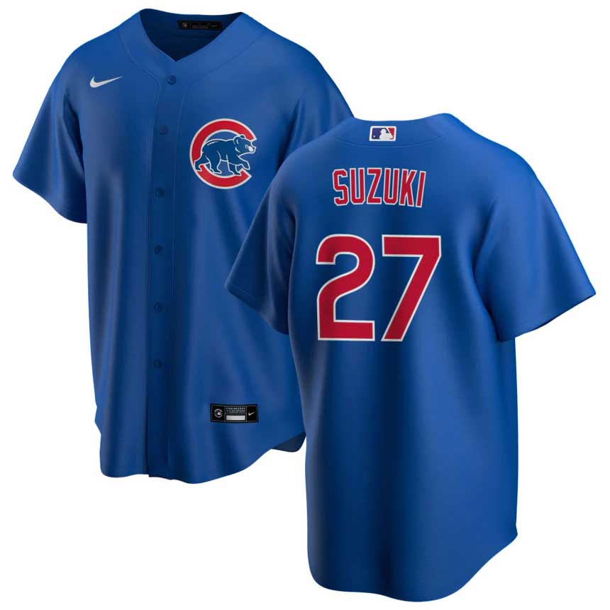 Chicago Cubs Seiya Suzuki Nike Alt Replica Jersey with Authentic Lettering 4X-Large