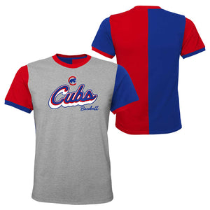 Outerstuff Chicago Cubs Youth Luv The Game 3/4-Sleeve T-Shirt Medium = 10-12