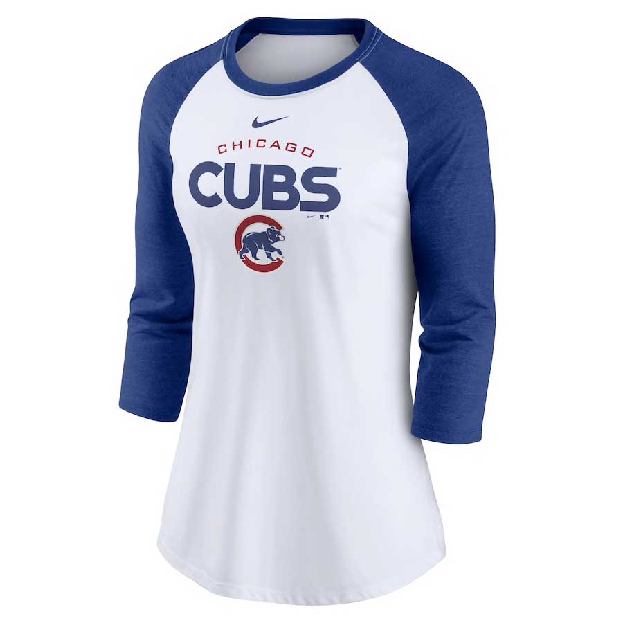 Chicago Cubs Youth 3/4 Sleeve Raglan Baseball T-Shirt - Clark