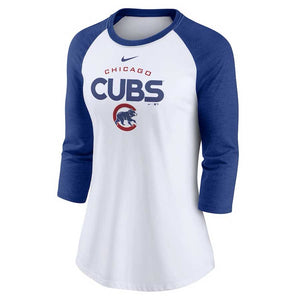 Men's Nike Royal Chicago Cubs Over Arch Performance Long Sleeve T-Shirt