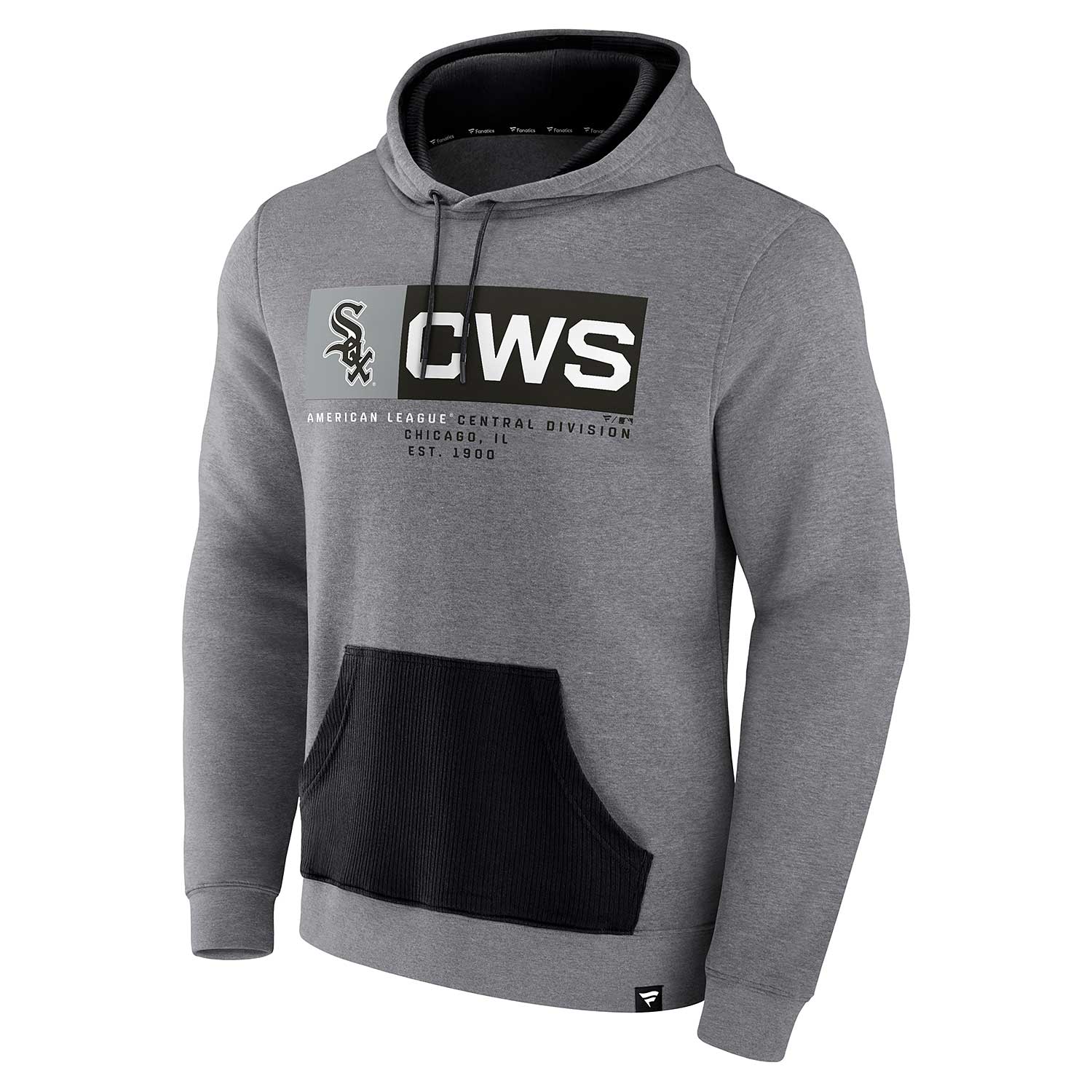 Men's Black/Gray Chicago White Sox Big & Tall Pullover Sweatshirt