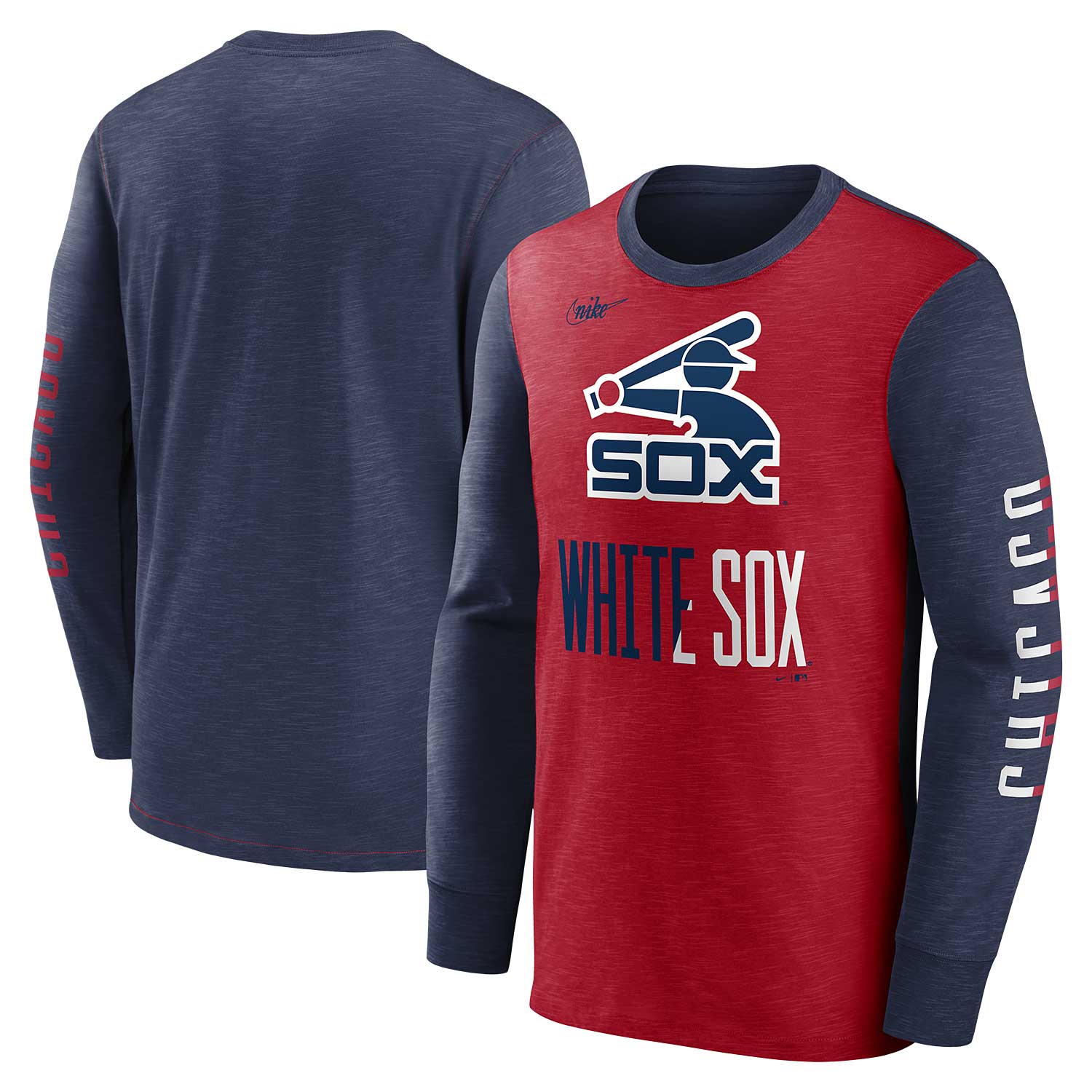 Chicago White Sox Nike Rewind 3/4-Sleeve T-Shirt - White/Navy