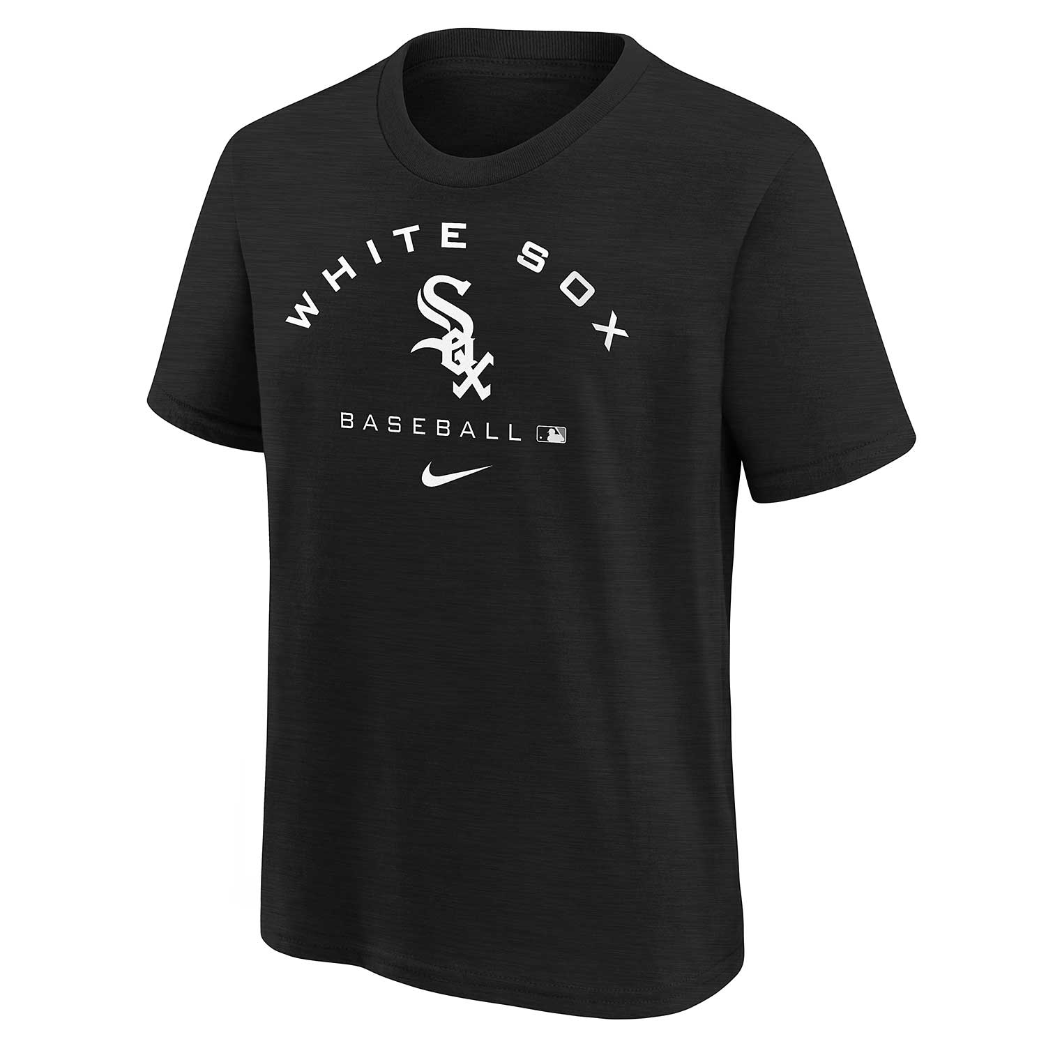 Nike Chicago White Sox Youth 3peat Team Logo Short Sleeved Legend Tee Medium = 10-12