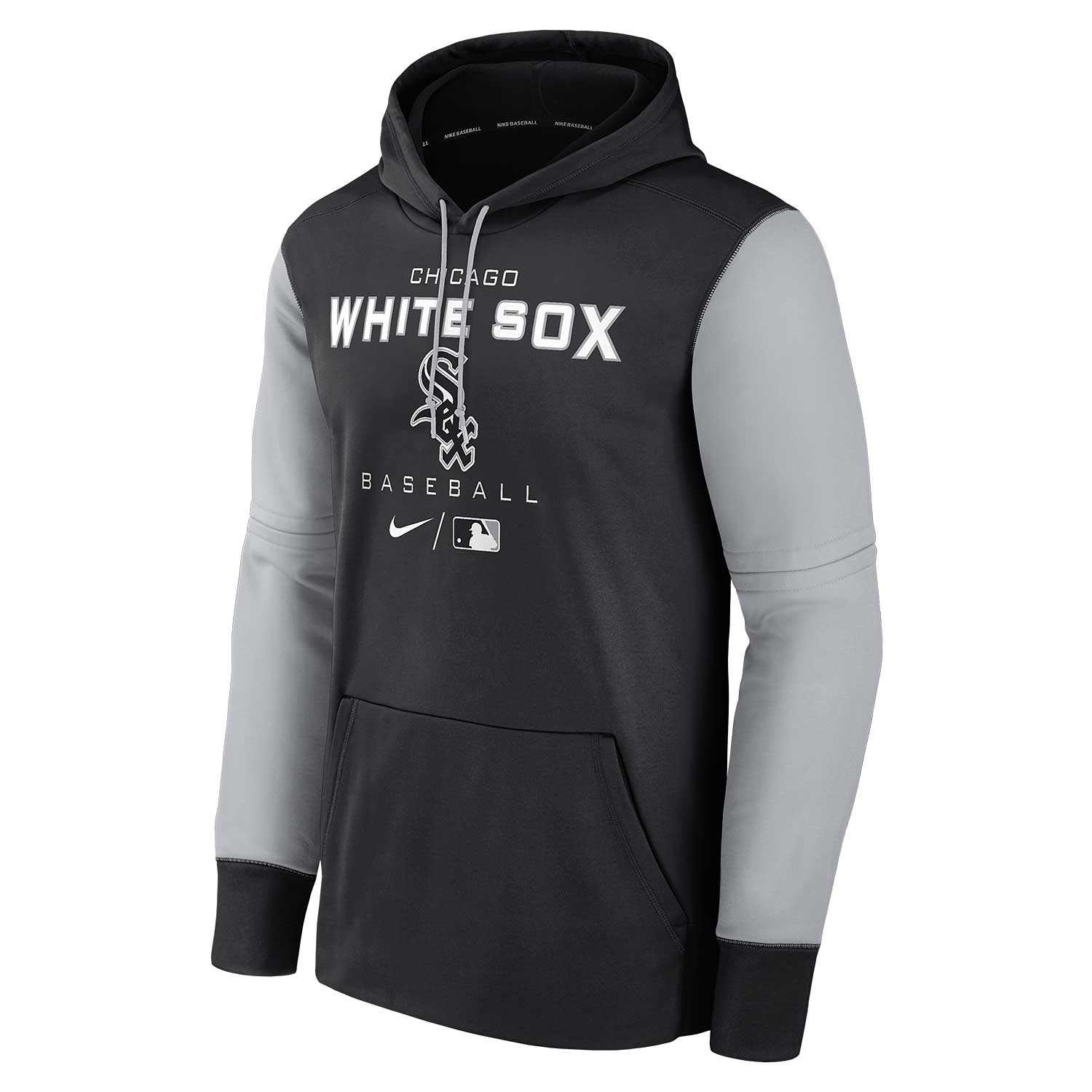 Nike Men's Chicago White Sox Therma-FIT Hoodie - Black - S (Small)