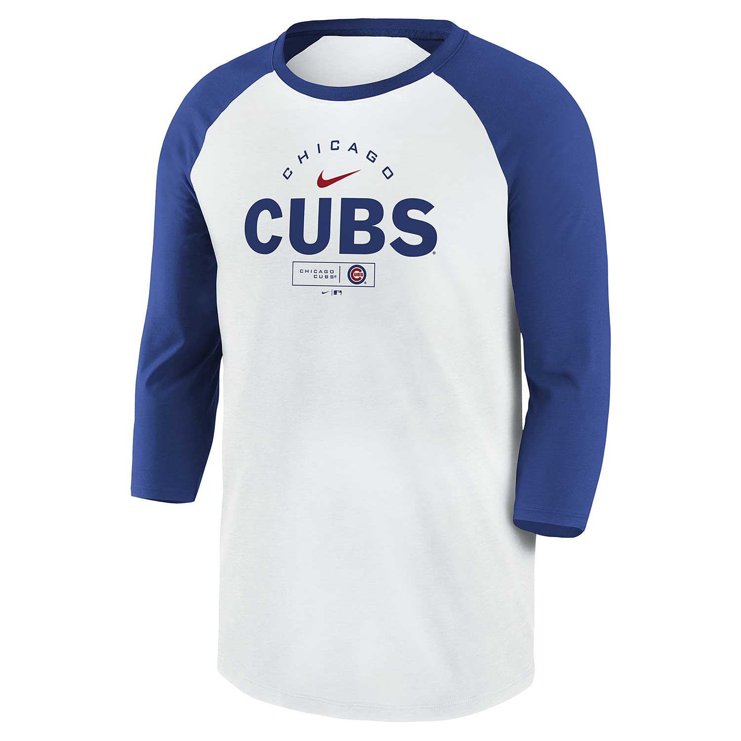 Nike Men's Chicago Cubs Royal Arch Over Logo Long Sleeve T-Shirt