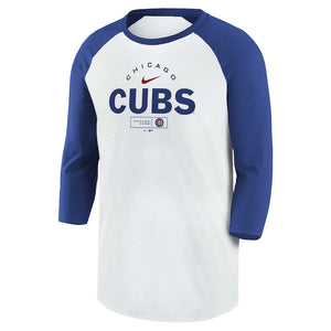 Chicago Cubs Women's 1914 Logo White/Navy 3/4 Sleeve Slub Tee
