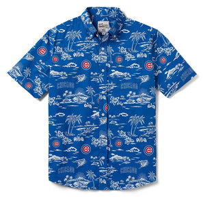 MLB Chicago Cubs with Flamingos and Leaves White Hawaiian Shirt - Owl  Fashion Shop
