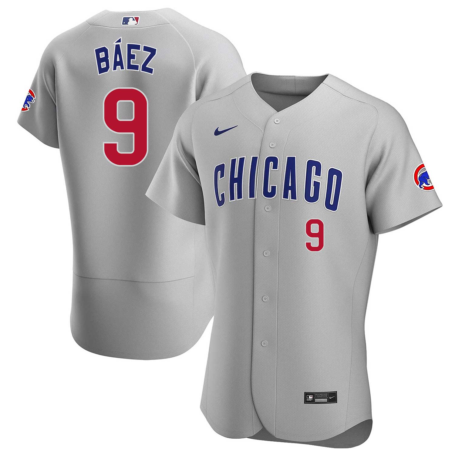 Chicago Cubs Javier Baez Nike Road Authentic Jersey 44 = Medium / Large