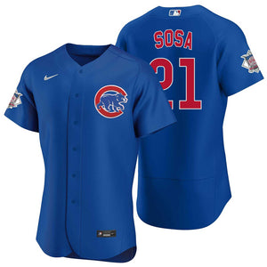 Chicago Cubs Sammy Sosa #21 Authentic White Jersey Russell