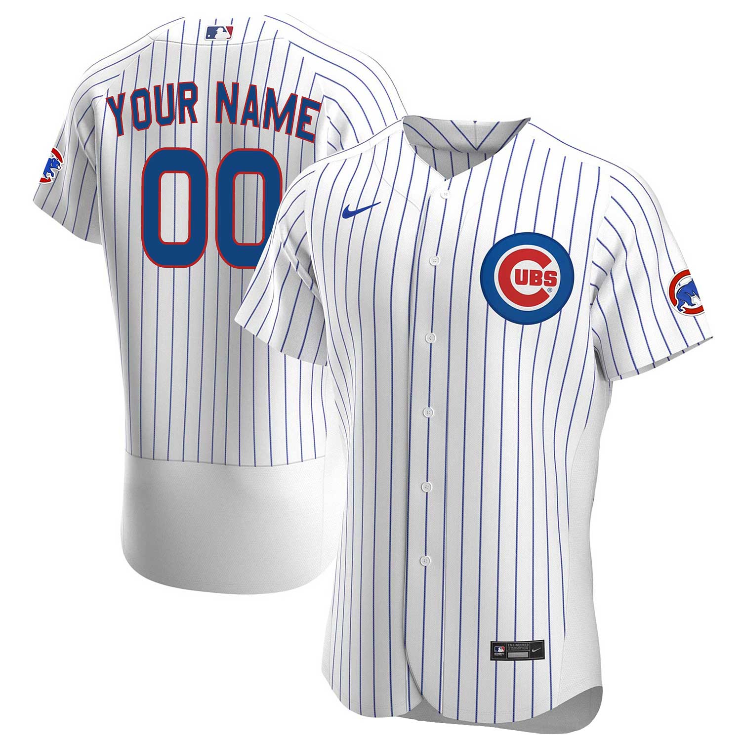 Men's Chicago Cubs Nike White Home Replica Custom Jersey