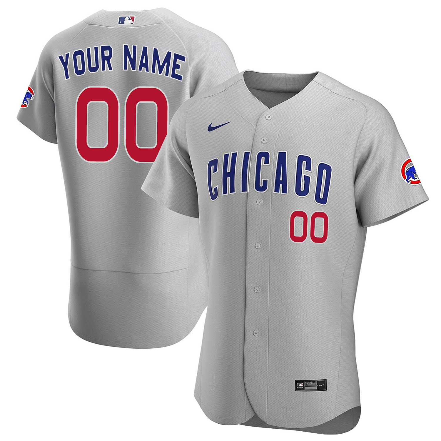 Chicago Cubs Customized Nike Authentic Road Jersey 56 = 3X/4X-Large