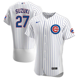 20429 NIKE Mens Chicago Cubs SEIYA SUZUKI "REAL" Baseball JERSEY  LARGE New