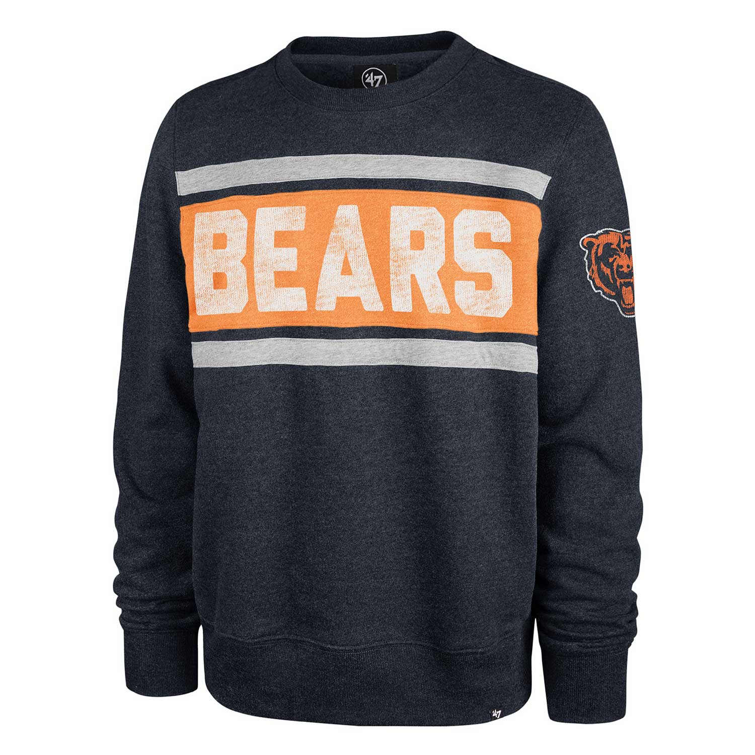 '47 Chicago Bears Atlas Blue GROUNDBREAK Crew Sweatshirt Small