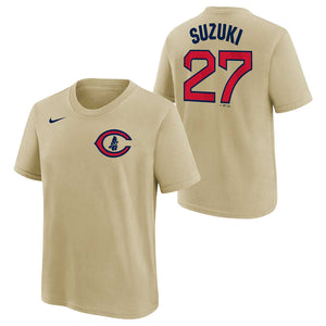 Youth Nike Marcus Stroman Cream Chicago Cubs 2022 Field of Dreams Name & Number T-Shirt Size: Small