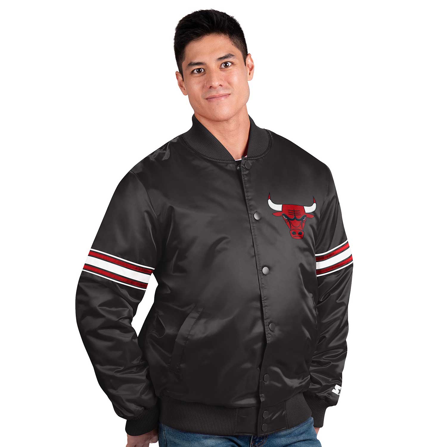 STARTER, Jackets & Coats, Vintage Made In Usa Starter Authentics Chicago  Bulls Satin Jacket