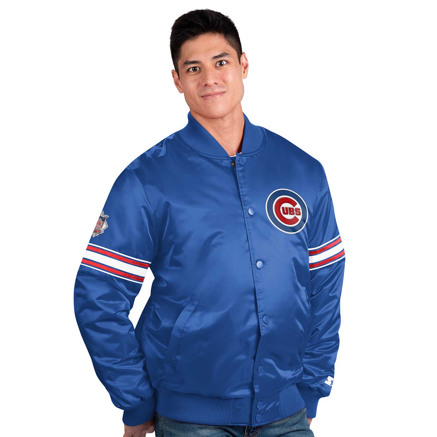 Men's Starter Royal Chicago Cubs Lead Runner Full-Zip Jacket