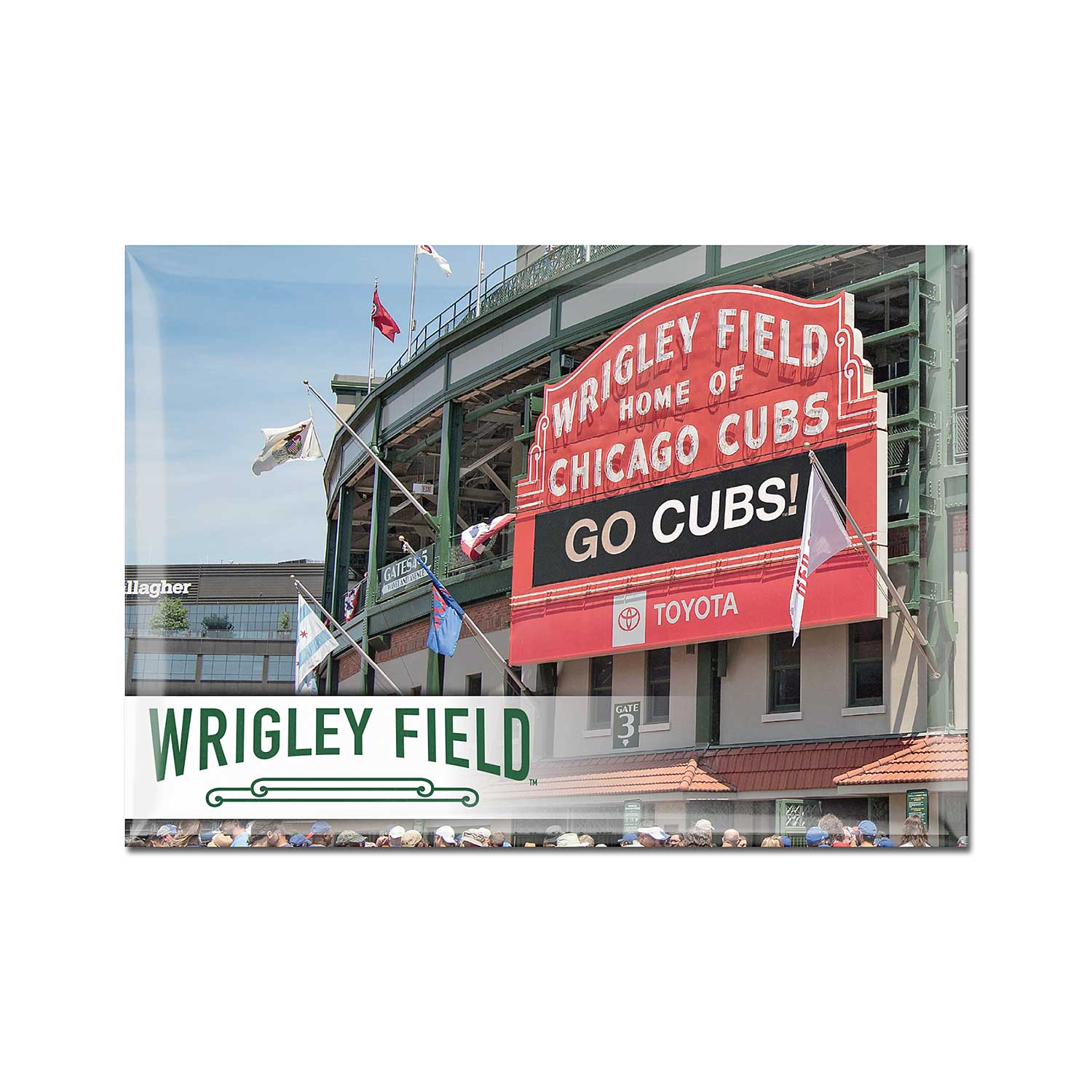 Chicago Cubs 'W' Flag Premium Acrylic Magnet