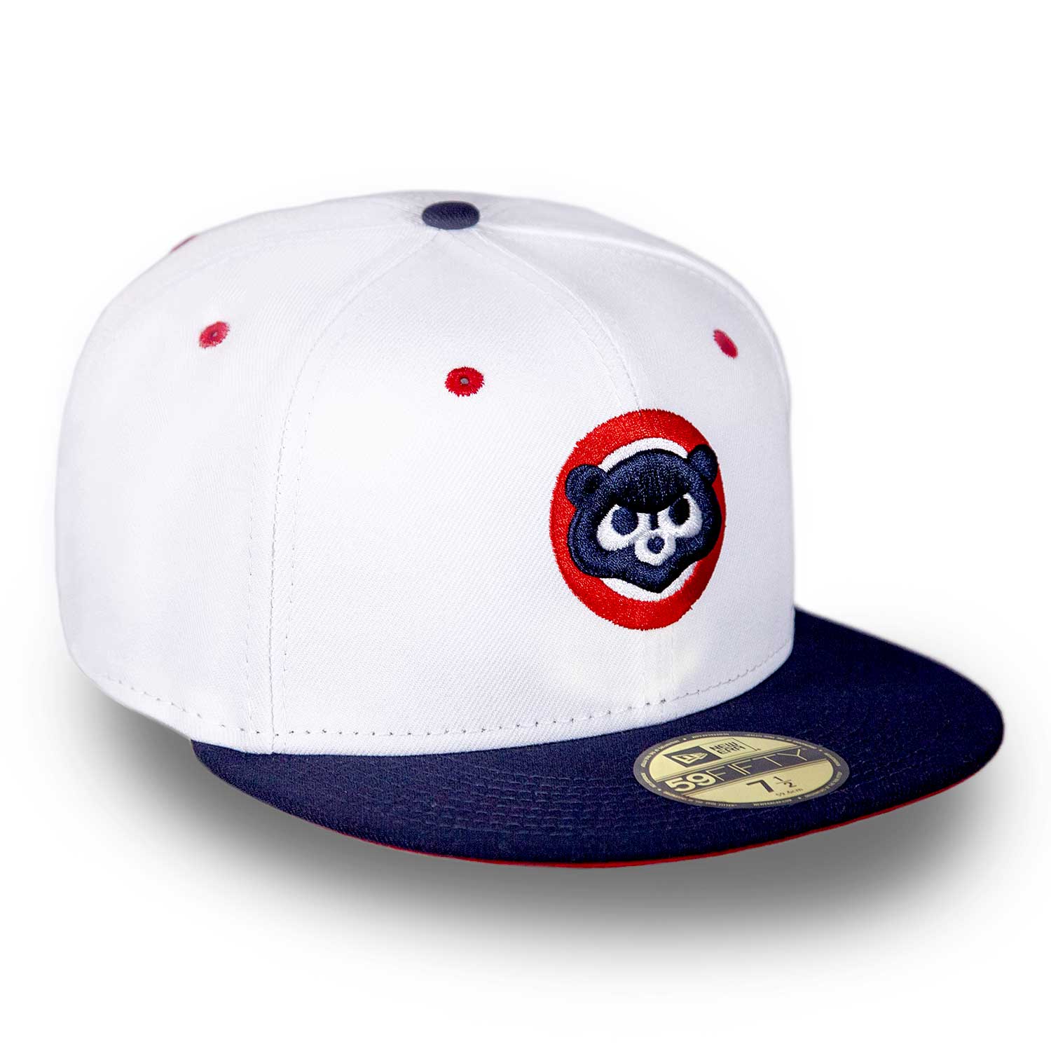 New New Era 59Fifty MLB Chicago Cubs On Field Fitted Hat 6 3/4 Blue/Red 