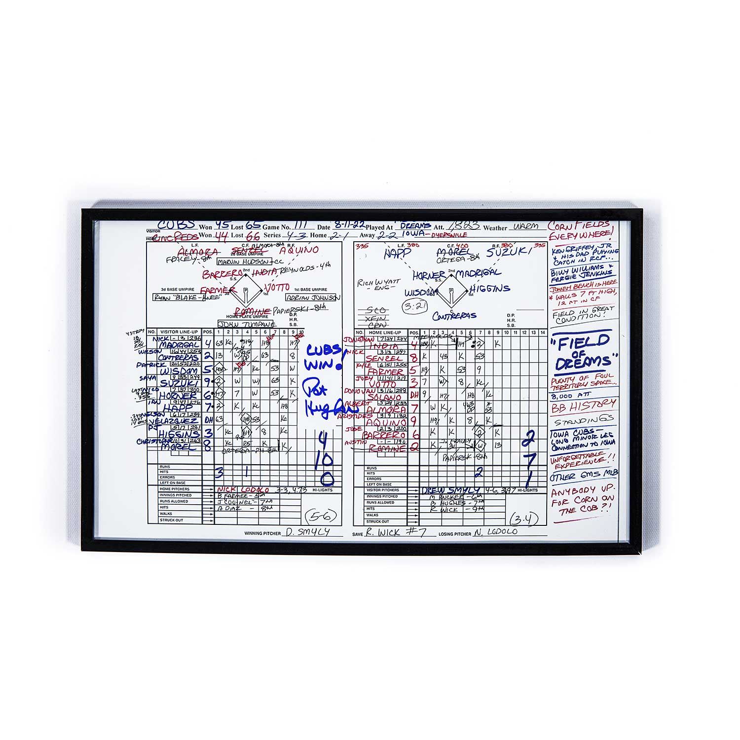 Chicago Cubs World Series Autographed Ball Display