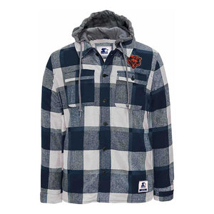 Chicago Cubs Flannel Bullseye Plain Micro Fleece Button-Up Shirt