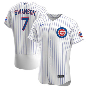 Dansby Swanson 1970's Atlanta Braves Cooperstown Home Throwback  Men's Jersey