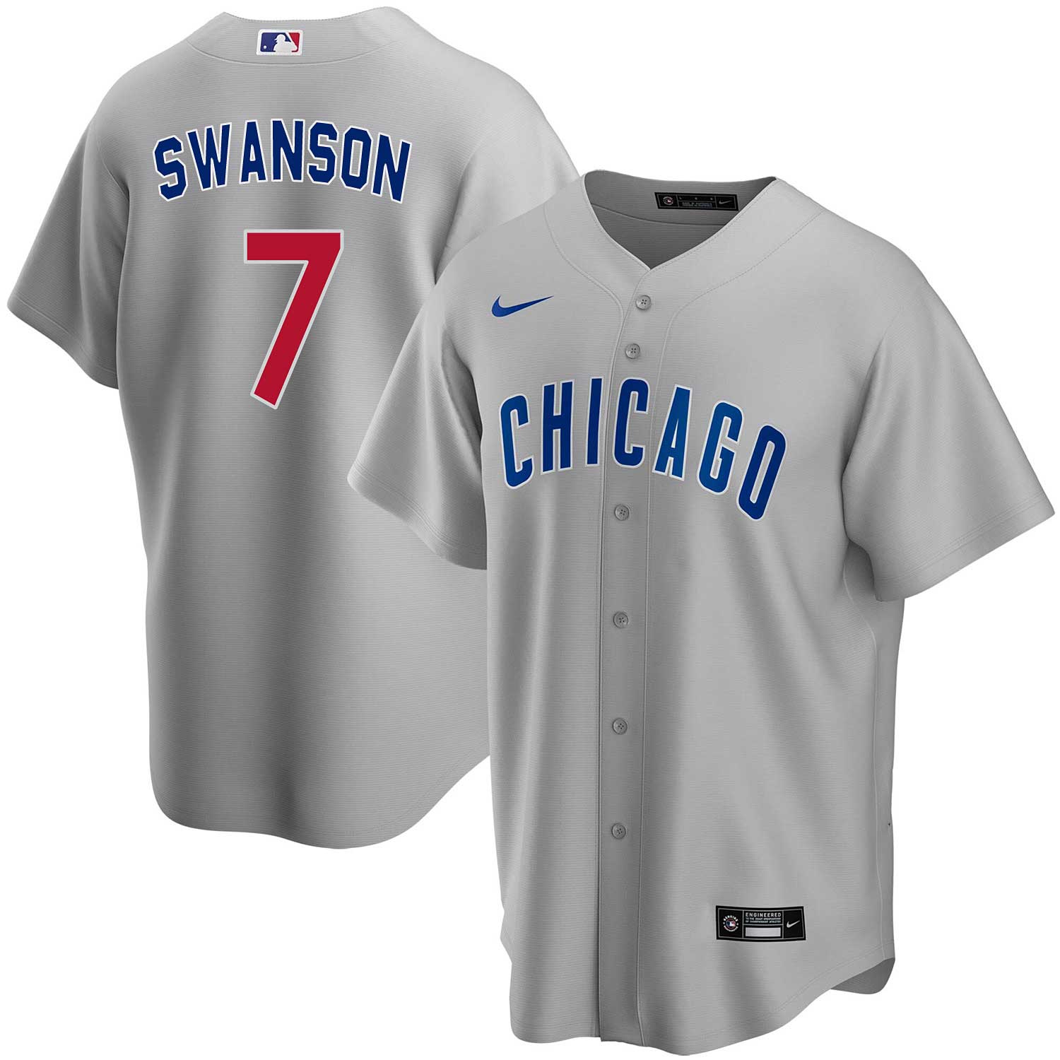 Men's Nike Dansby Swanson White Chicago Cubs Replica Player Jersey, XL