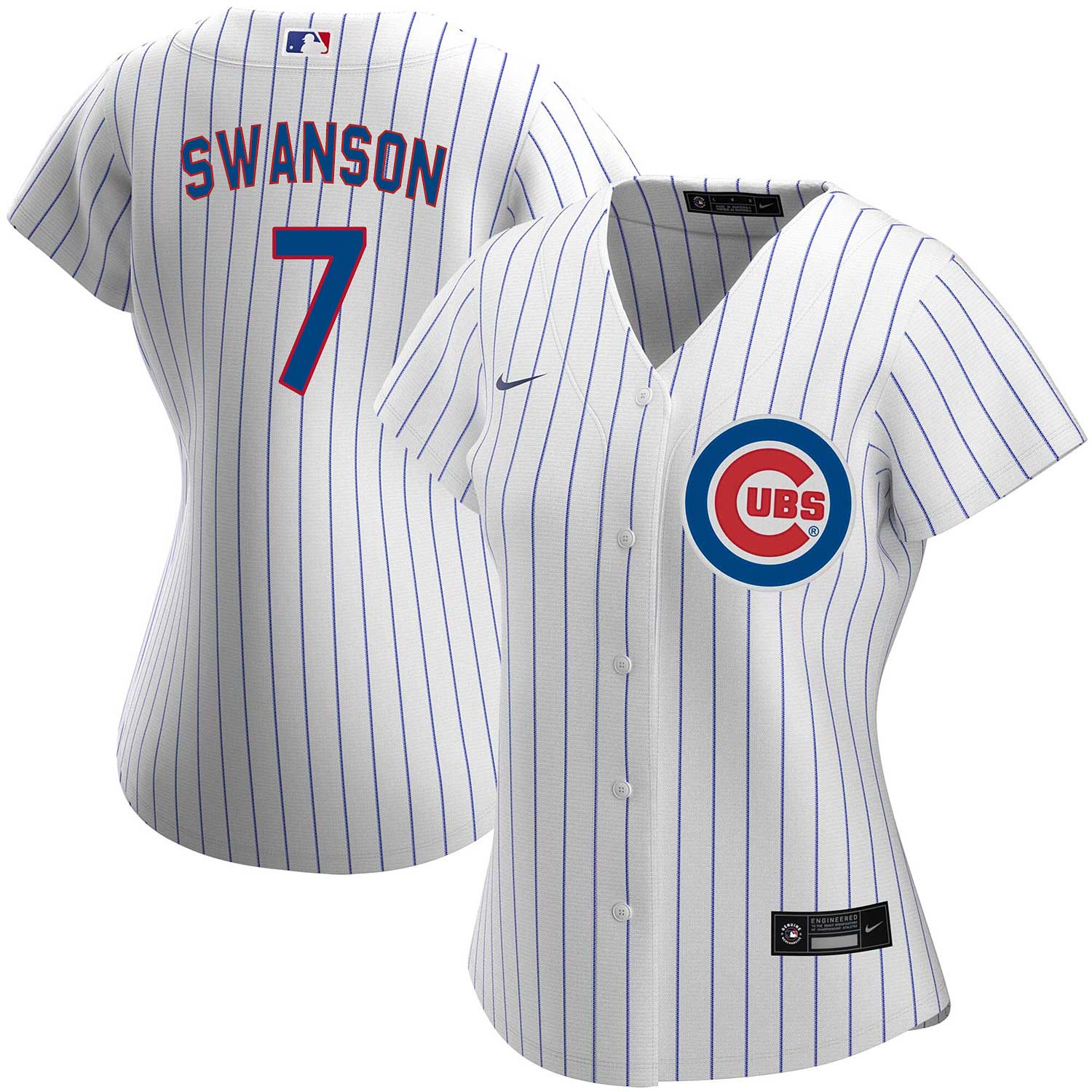 Men's Nike Dansby Swanson White Chicago Cubs Replica Player Jersey