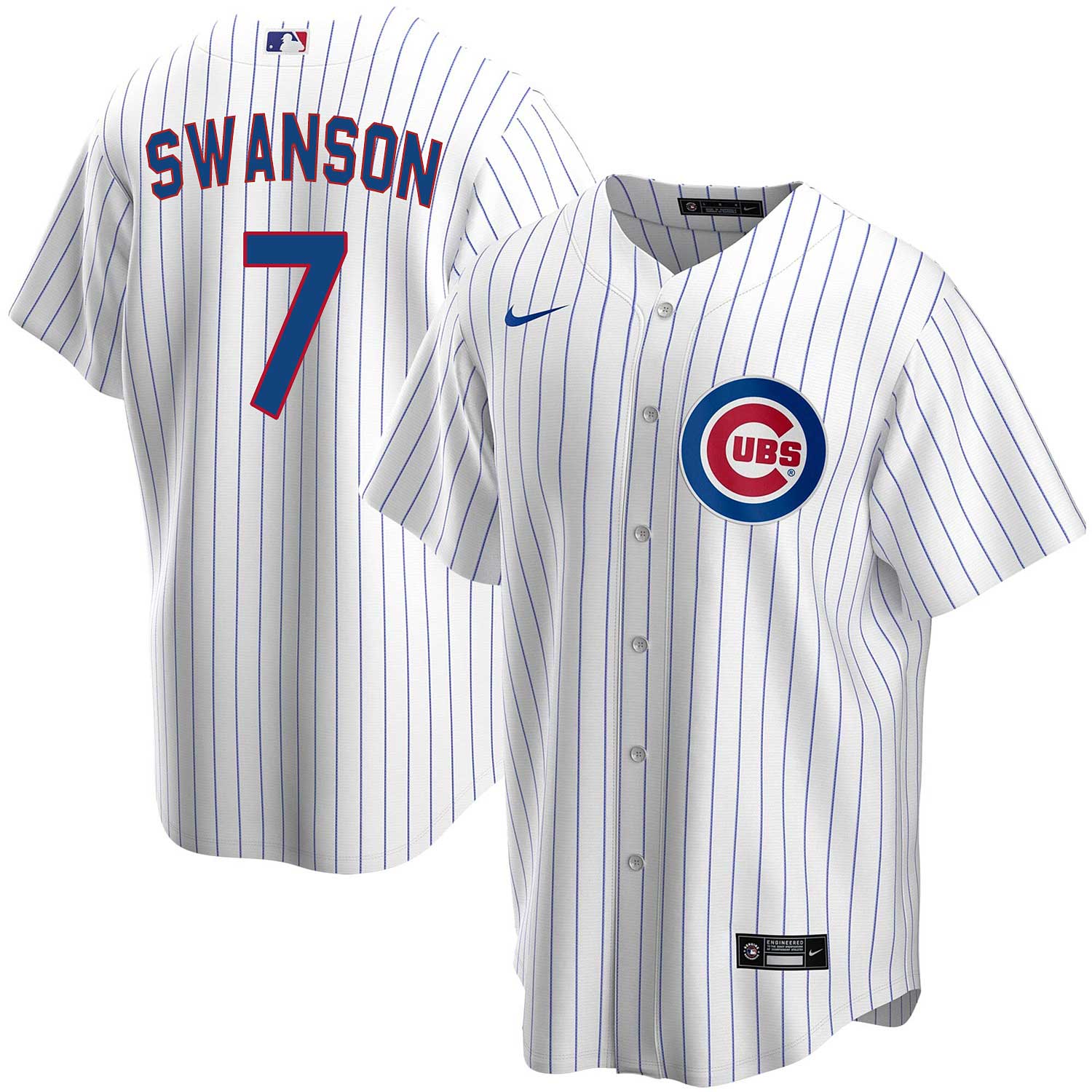 Dansby Swanson Men's Chicago Cubs Road Cooperstown Collection