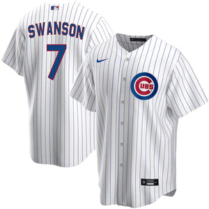 MLB Chicago Cubs (Dansby Swanson) Women's Replica Baseball Jersey.