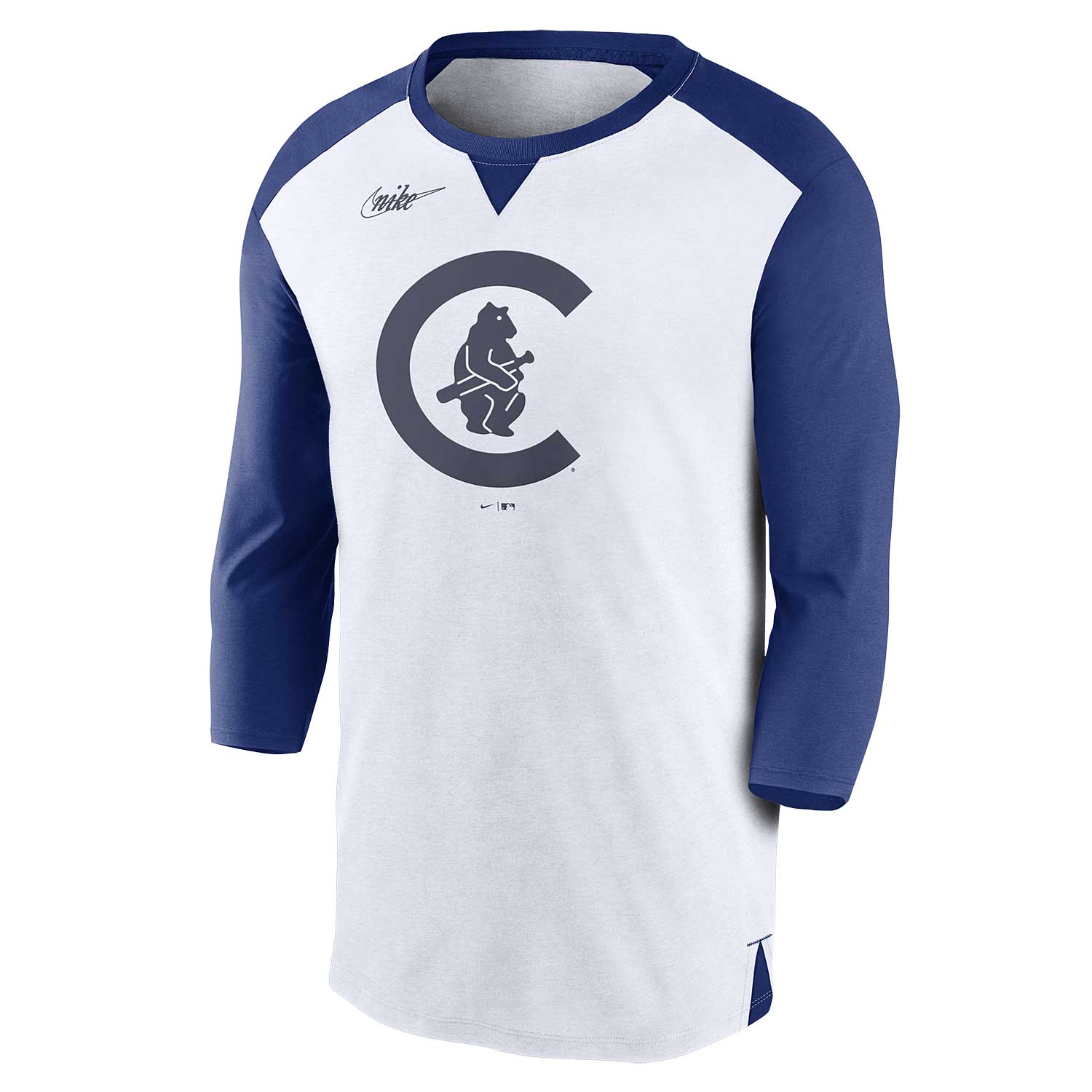 Nike Men's Chicago Cubs Royal Arch Over Logo Long Sleeve T-Shirt
