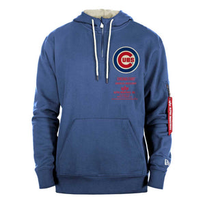 Chicago Cubs Short Sleeve Fleece Hooded Sweatshirt X-Small