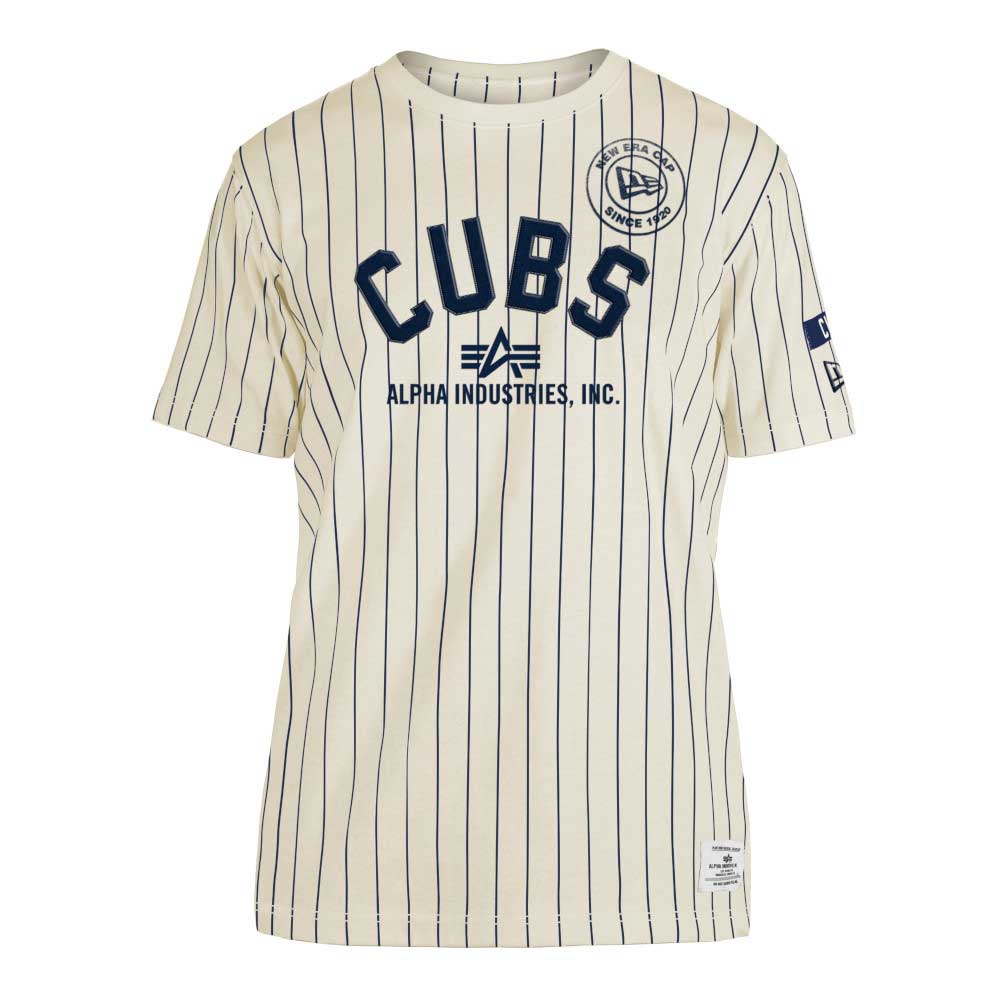 New Era Cap Chicago Cubs Ladies Two Tone Striped T-Shirt X-Small