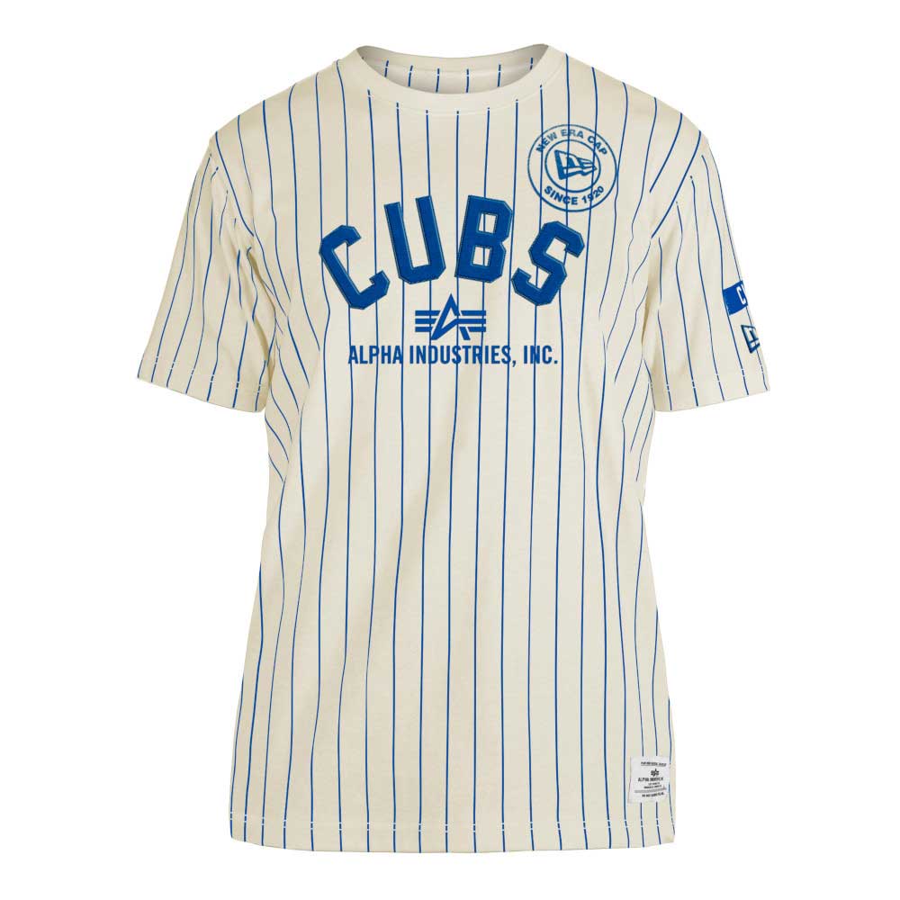 New Era Cap Chicago Cubs Ladies Pinstripe V-Neck T-Shirt Medium