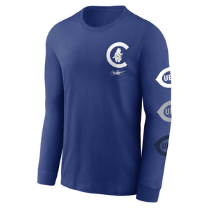 1970 Chicago Cubs Iconic Men's Long-⁠Sleeve T-⁠Shirt by Vintage Brand