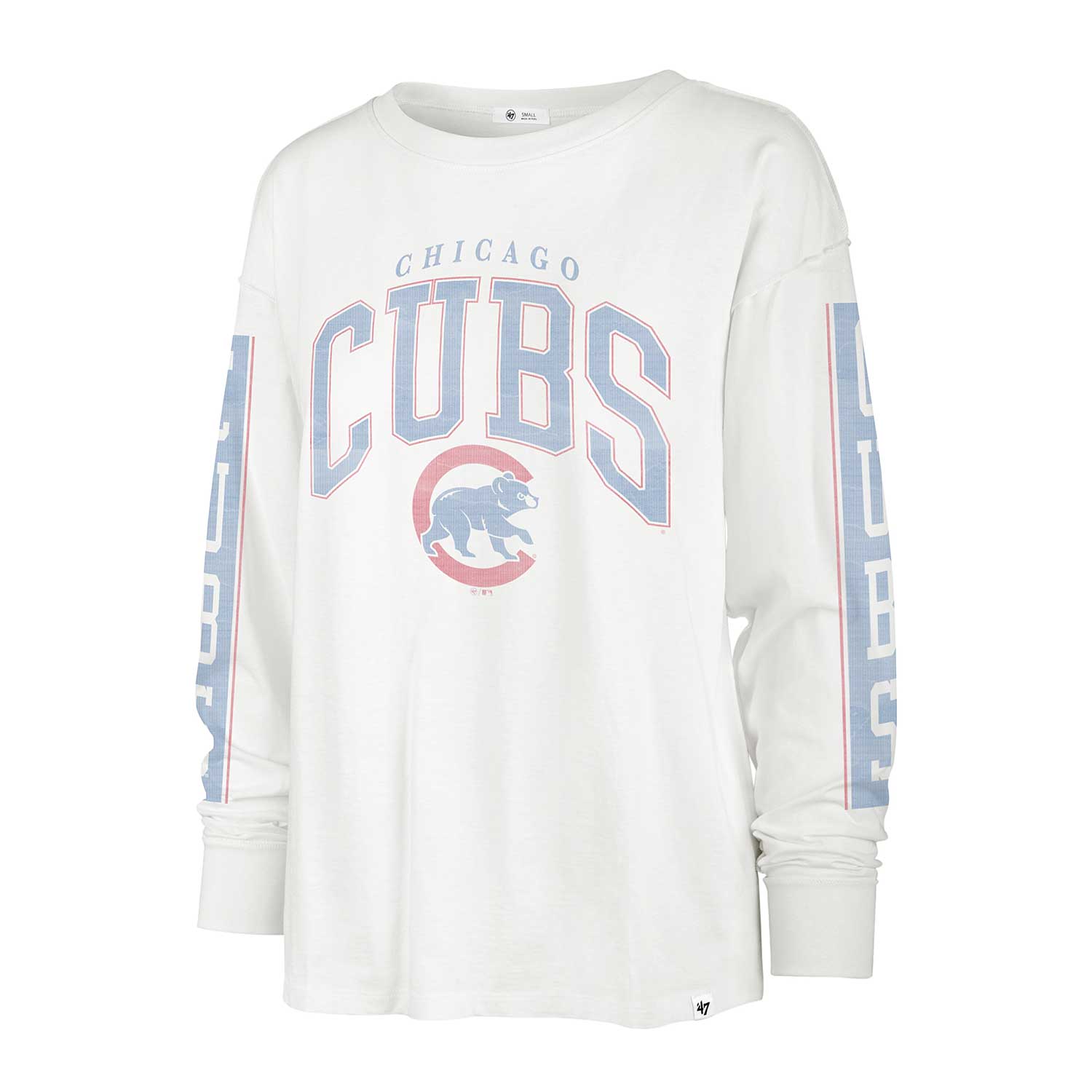Women's Fanatics Branded White Chicago Cubs Lightweight Fitted Long Sleeve T-Shirt