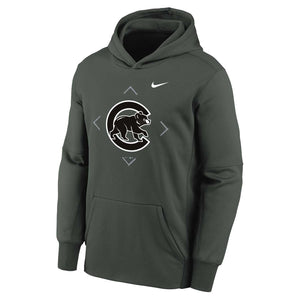 Chicago Cubs Nike Therma Fleece Baseball Hoodie - Youth