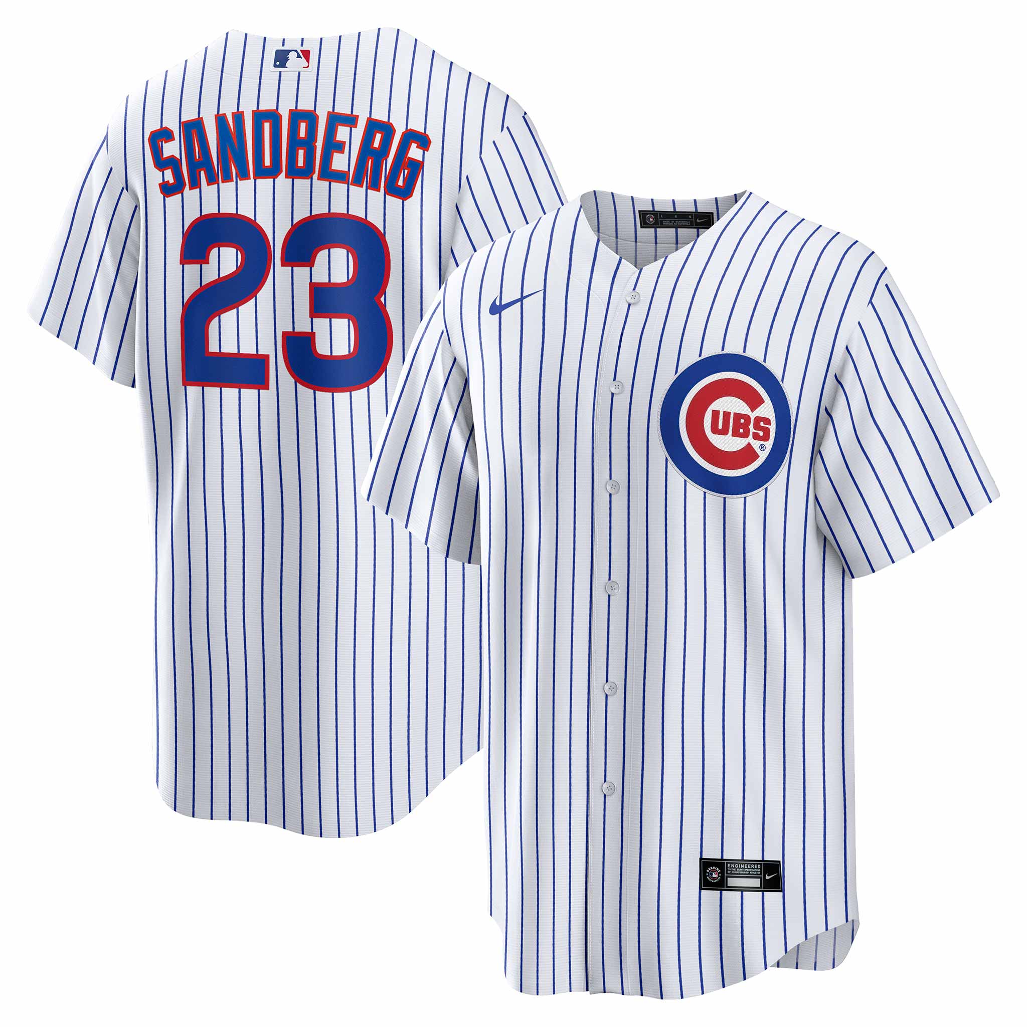 Nike Men's Ryne Sandberg Chicago Cubs White Home Replica Jersey