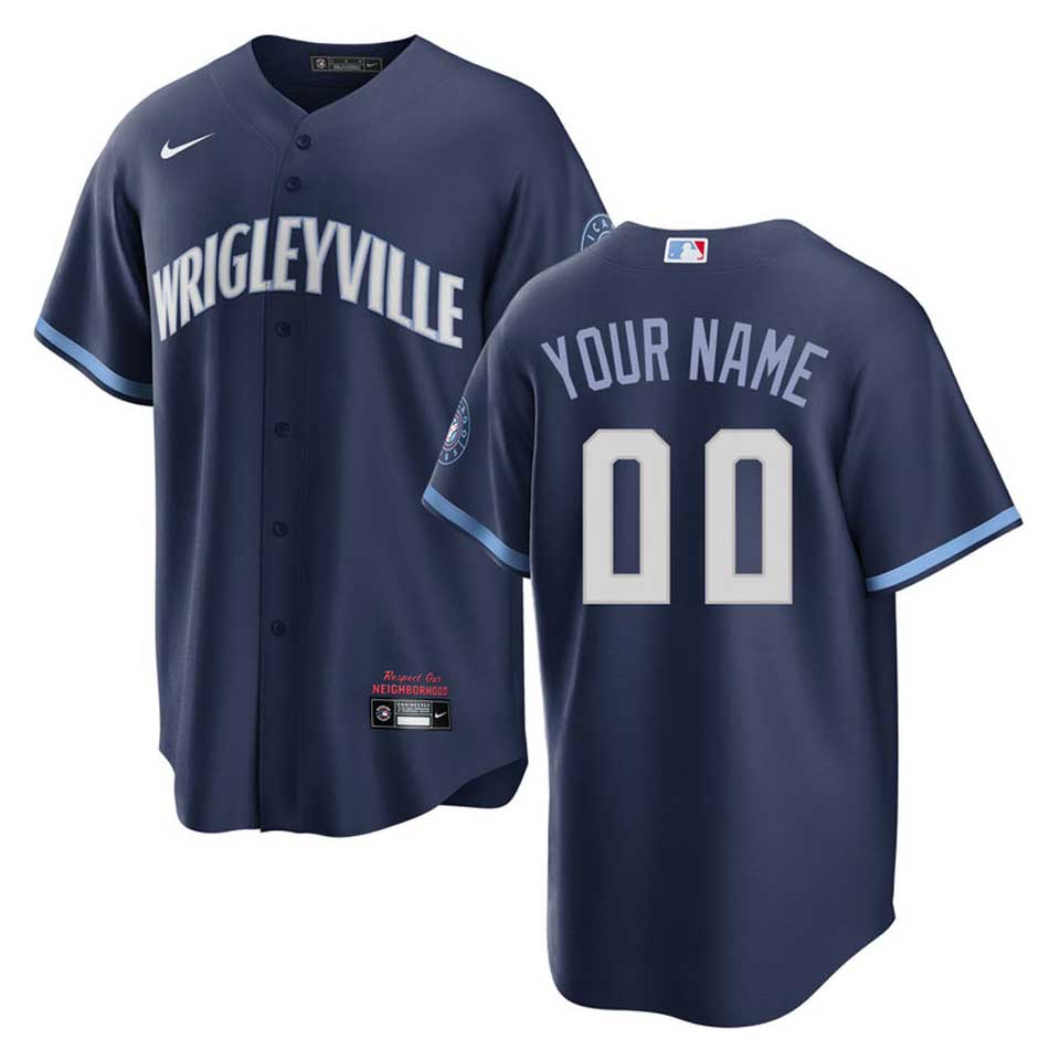 Chicago Cubs Wrigleyville 2022 City Connect Personalized Baseball Jersey -  Skullridding