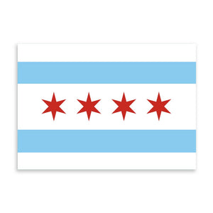 Grey Heather Chicago Flag — REP CHI