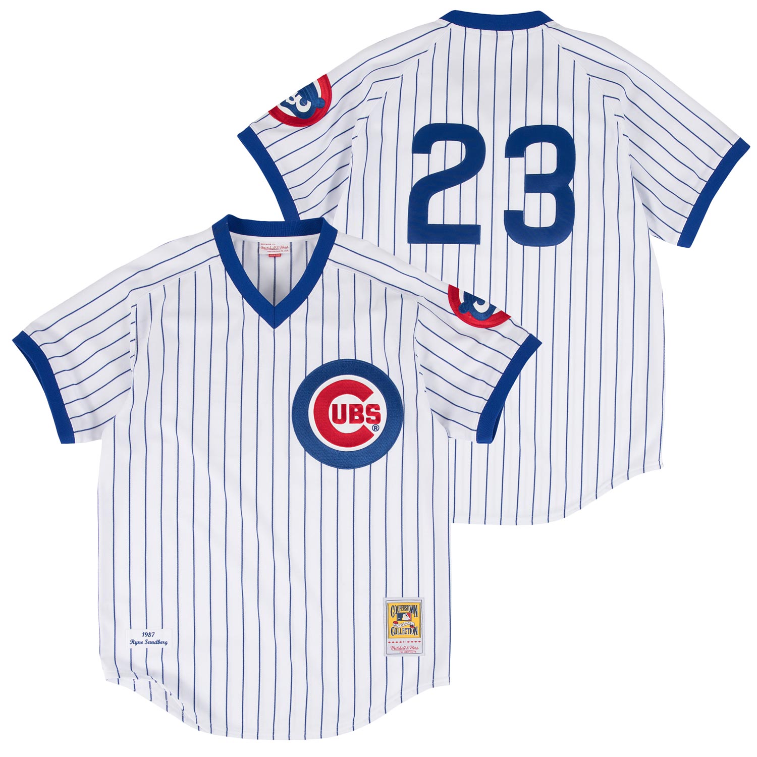 Men's Chicago Cubs Ryne Sandberg Mitchell & Ness White Authentic Jersey