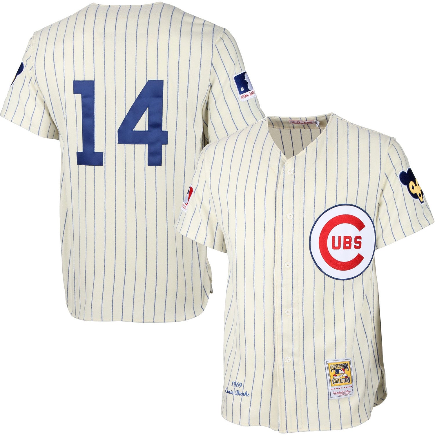 Chicago Cubs Ernie Banks 1969 Mitchell & Ness Authentic Home Jersey 56 = XXX-Large