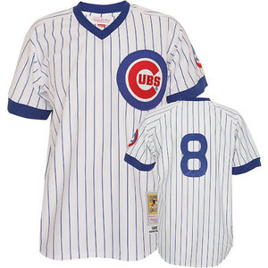 Mens Chicago Cubs Ernie Banks Mitchell & Ness Cream MLB Authentic Jersey
