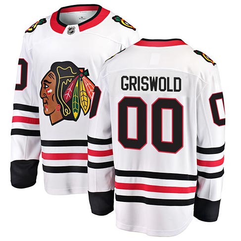 Chicago Blackhawks Clark Griswold White Road Breakaway Jersey w/ Authe –  Wrigleyville Sports