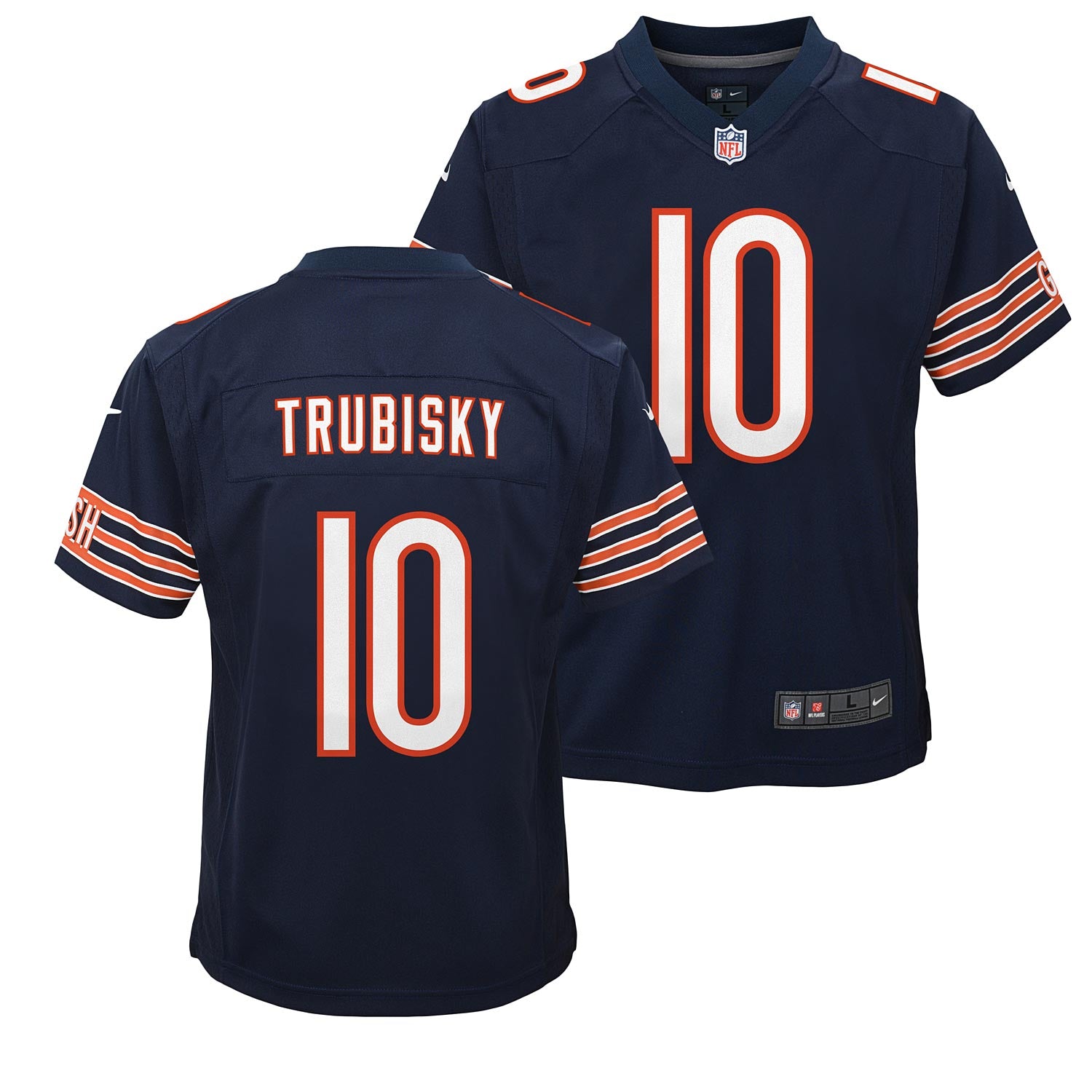 Men's Nike Mitchell Trubisky Navy Chicago Bears Game Player Jersey