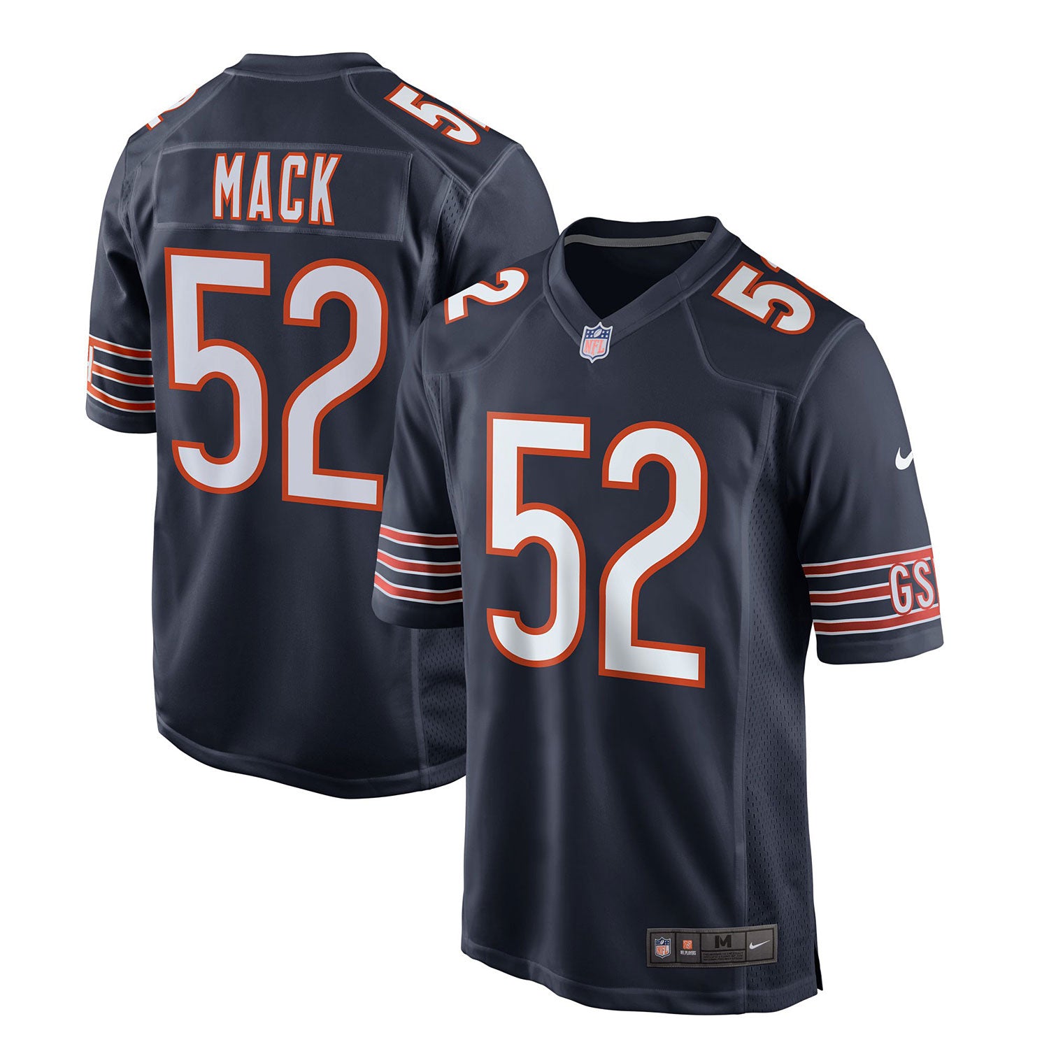 Khalil Mack Signed Authentic Nike Chicago Bears Jersey & 1st Game