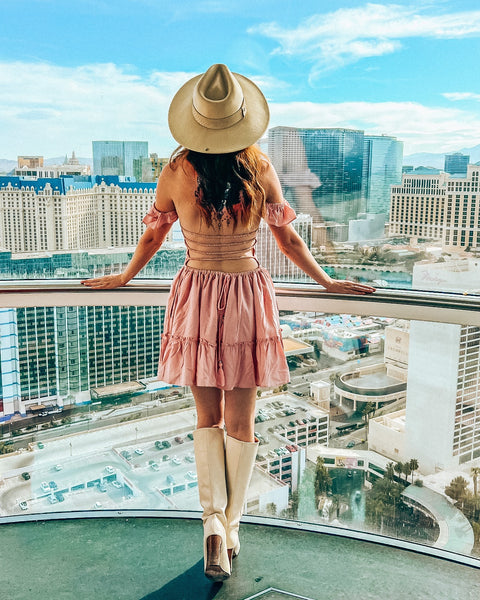 Cocopiña Mona Mini Dress with Pockets in White in Las Vegas
