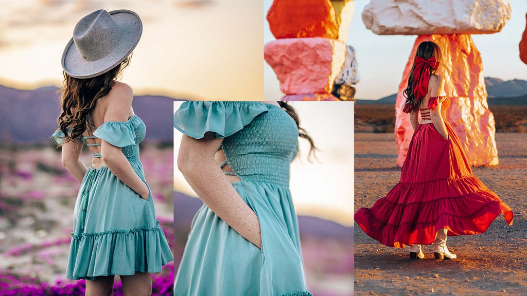 Flowy Boho Chic Maxi Dress with Pockets by Cocopiña